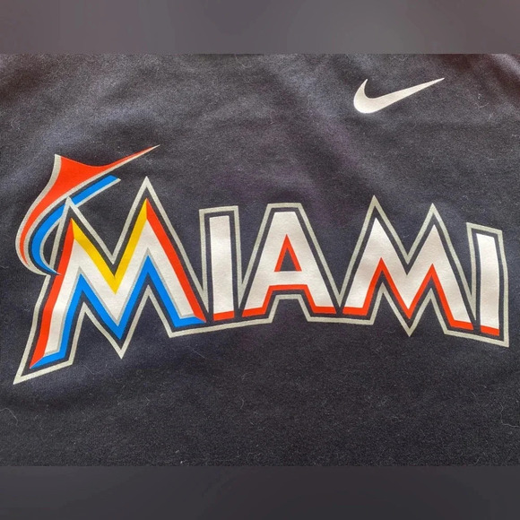 Nike Women’s Baseball Marlin’s Dri-Fit Black Racerback Tank Shirt Women’s XL EUC - Picture 2 of 7